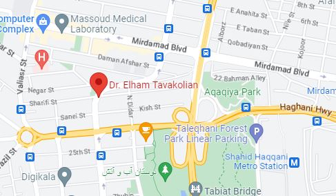 مطب دکتر الهام توکلیان در گوگل مپ